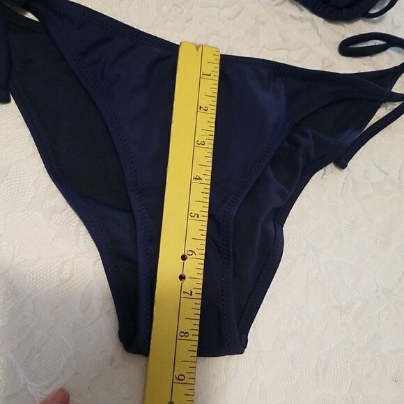 NWT SHEKINI Women's Halter Bikini Ruched 2 PC Swimsuit Tie Side Set - Picture 7 of 12